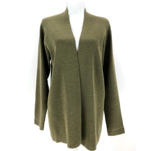 Eileen Fisher Wool Cardigan Sweater Size Large